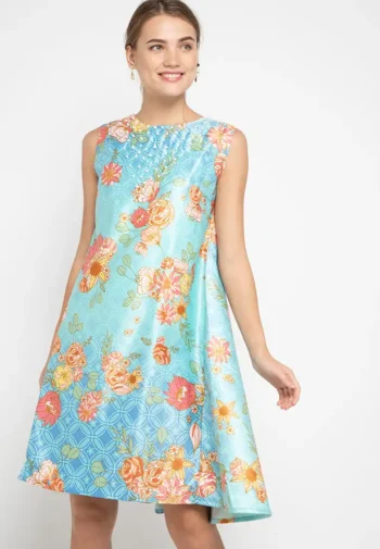 Dress Daisy in Blue - Rianty Batik x Bramanta Wijaya