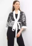 Outer Anjani Black Cardigan Batik Garutan