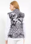 Outer Atasan Vest Batik Crop Wanita Damona Katun Premium Grey Rianty Batik 1